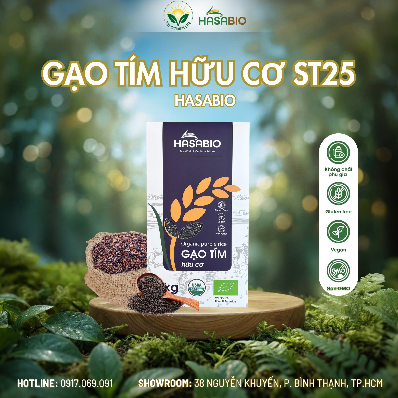 16 Gạo tím hữu cơ HASABIO 1 kg 1